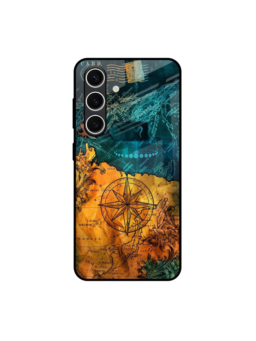 QRIOH Architecture Map Real Samsung Galaxy S24 FE 5G Impact Resistant Back Case