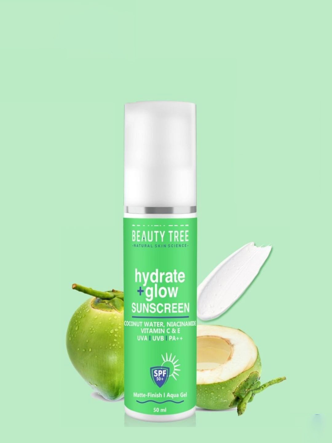 Beauty Tree Hydrate + Glow Sunscreen Gel With SPF 50 ++++ - 50 ml
