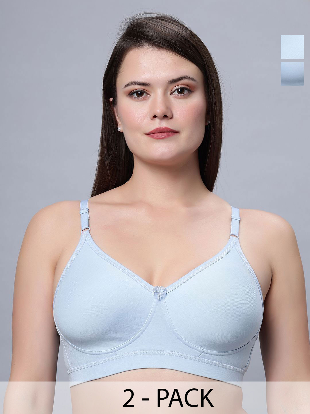 In Care Women Pack of 2 Medium Coverage Non-Wired and Non Padded Bra