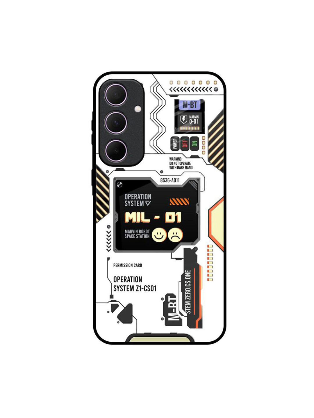 QRIOH Typography Tech Display Samsung Galaxy A35 5G Back Case