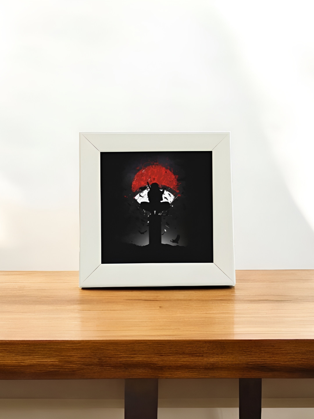 Anikmart White & Black MDF Anime Design Table Photo Frames