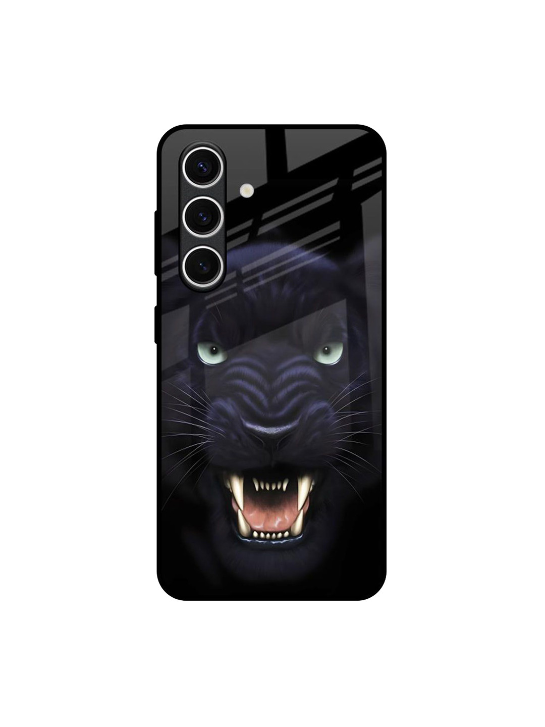 QRIOH Angry Black Leopard Samsung Galaxy S24 FE 5G Impact Resistant Back Case