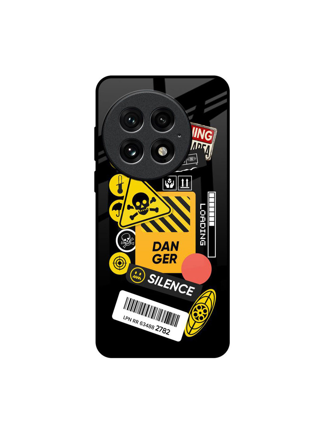 QRIOH Danger Signs OnePlus 13 Impact Resistant Back Case