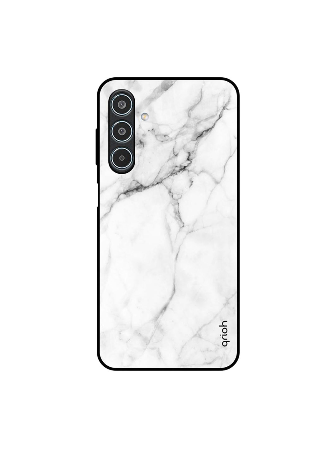 QRIOH Modern White Marble Samsung Galaxy M35 5G Impact Resistant Back Case