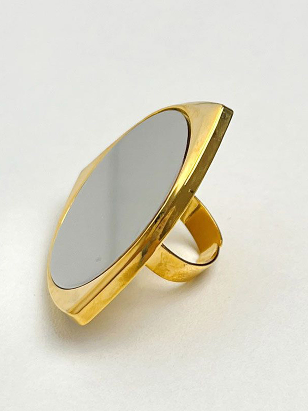 Just Lil Things Dual Geometric Mirror Finger Ring