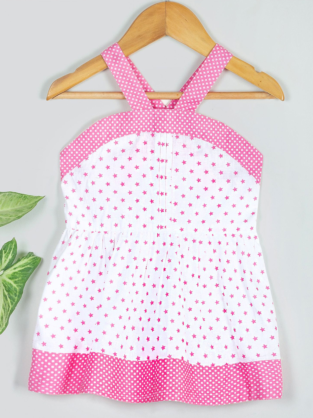 Tangerine Closet Girls Conversational Printed Cotton Fit & Flare Knee Length Dress