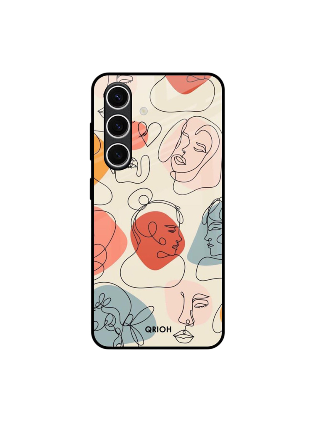 QRIOH Quirky Abstract Faces Samsung Galaxy S24 FE 5G Back Case
