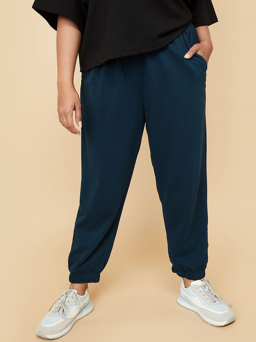 max Women Cotton Mid Rise Athleisure Track Pant