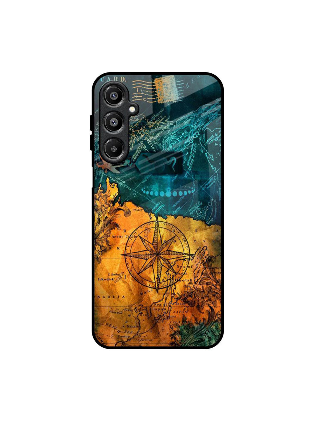 QRIOH Architecture Map Real Samsung Galaxy A16 5G Impact Resistant Back Case