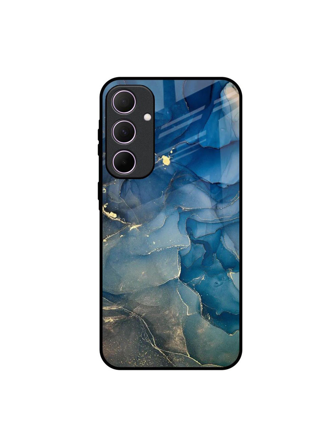 QRIOH Blue Cool Marble Real Samsung Galaxy A35 5G Impact Resistant Back Case