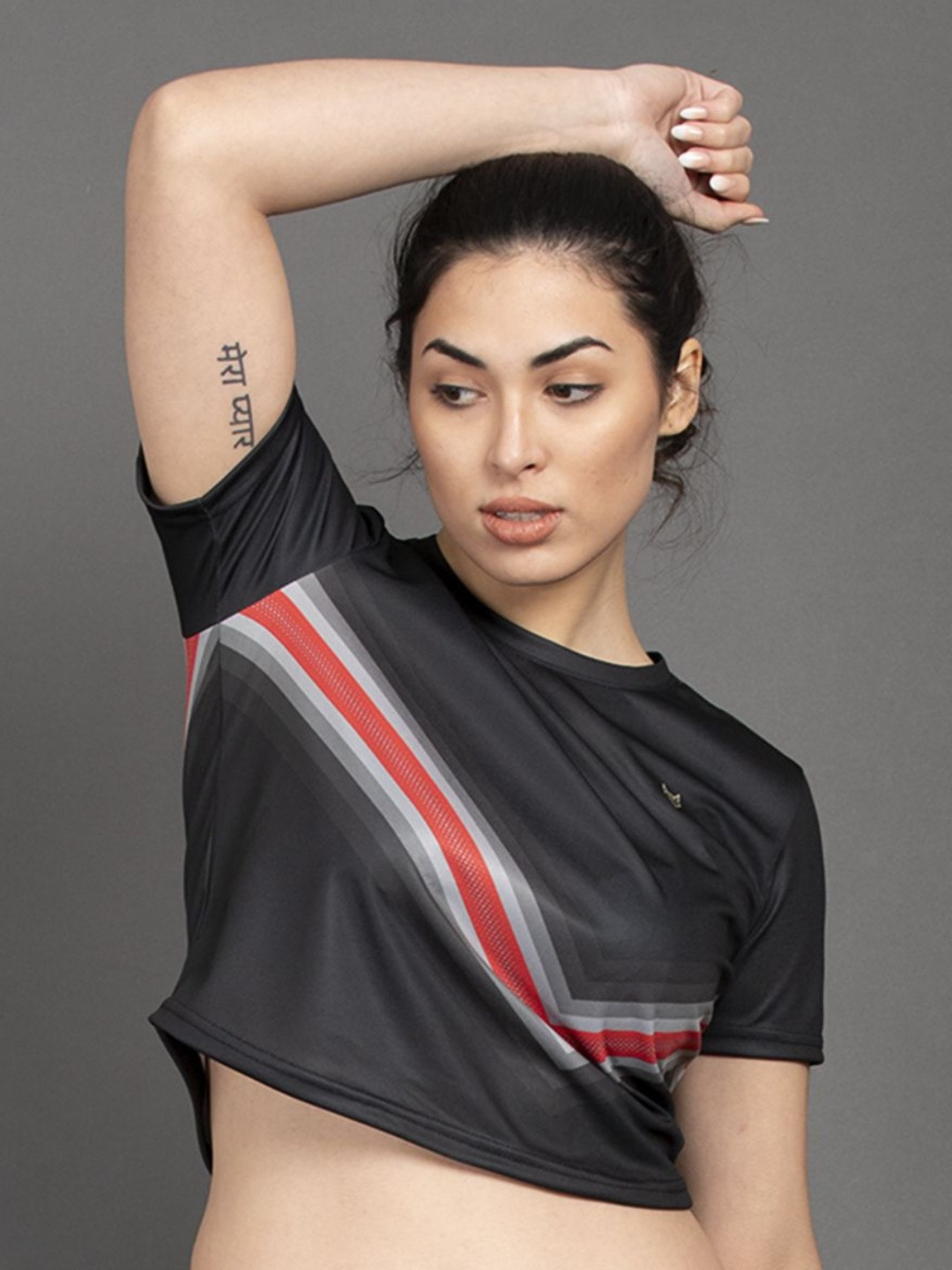 Body Mechanics Striped Crop T-shirt