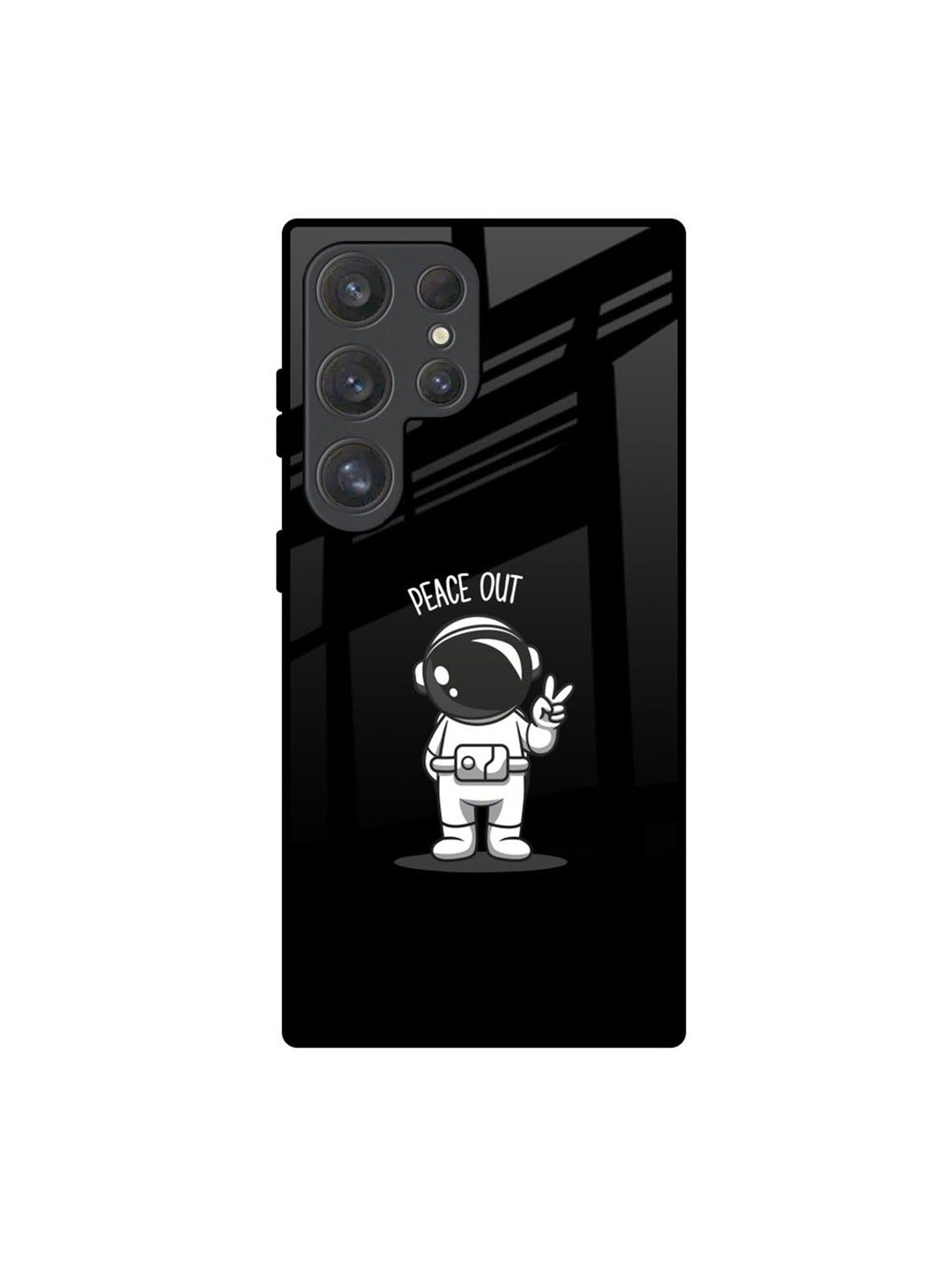 QRIOH Peace Out Astro Real Samsung Galaxy S25 Ultra Impact Resistant Back Case