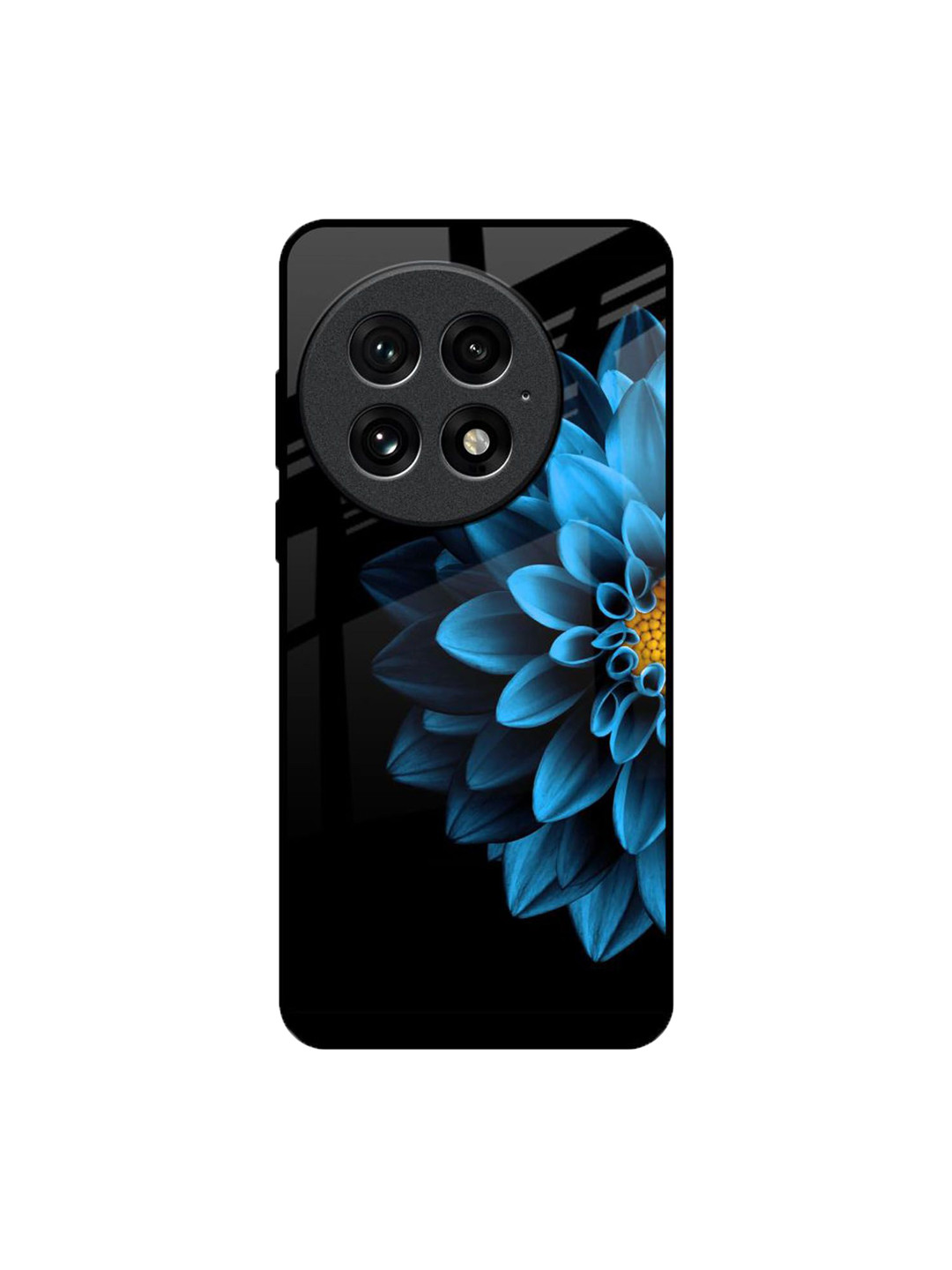 QRIOH Half Blue Flower Real OnePlus 13 Impact Resistant Back Case