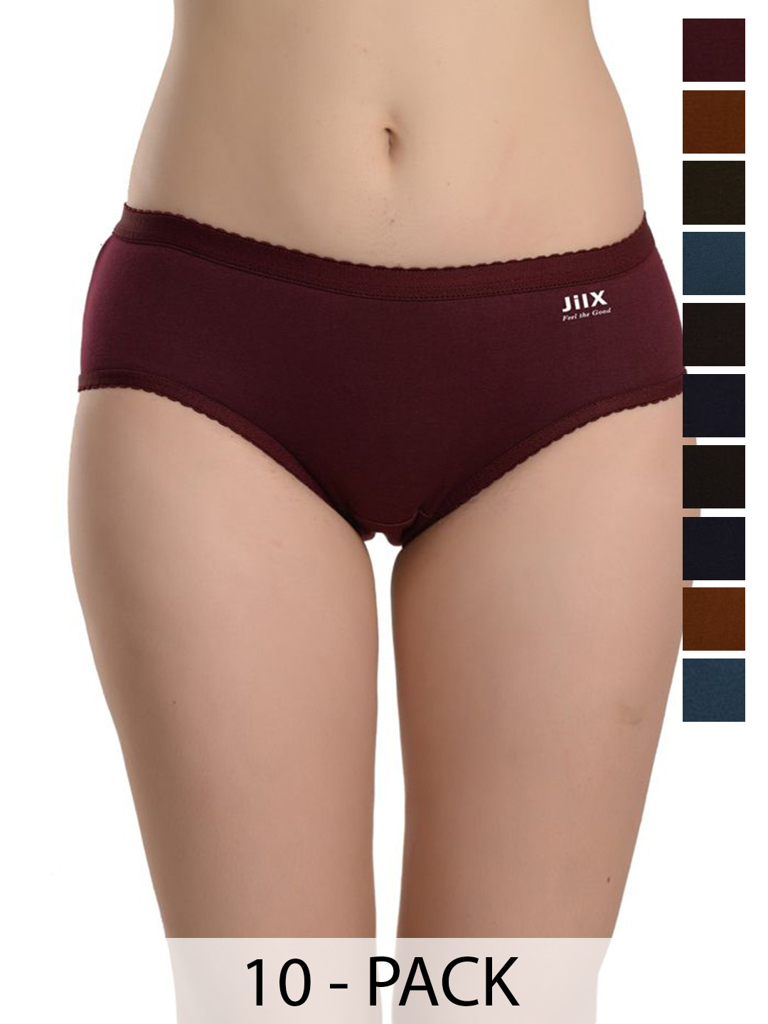 JIL X Pack Of 10 Low-Rise Hipster Briefs