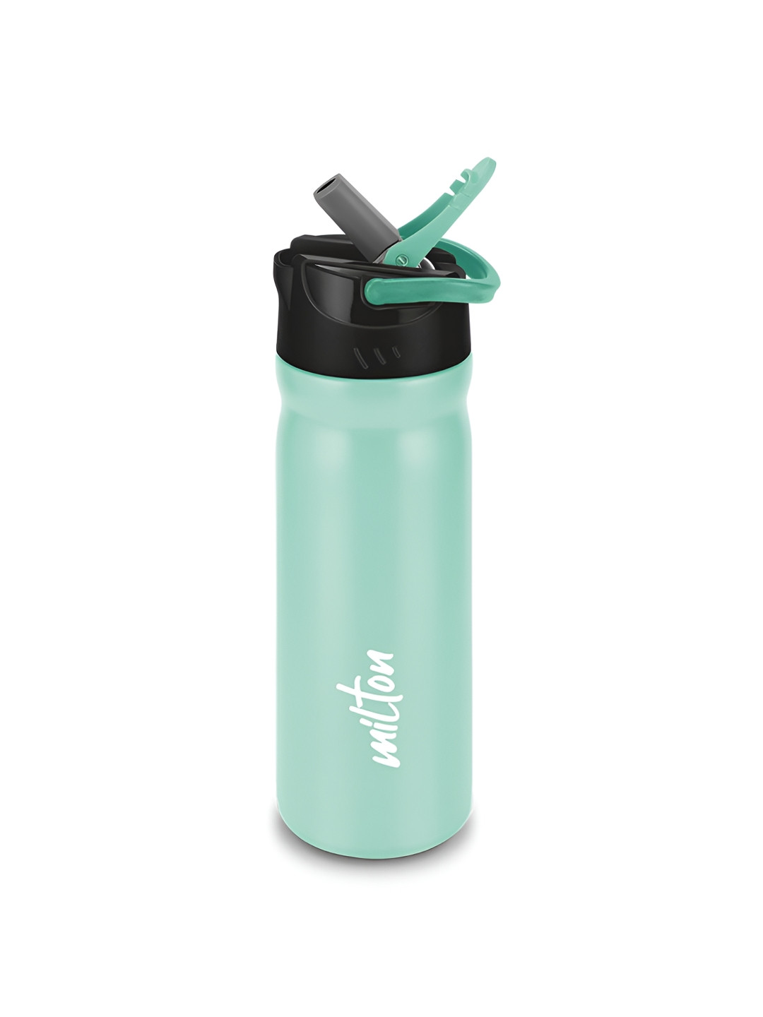 Milton Aqua Green Leak Proof Max 600 Stainless Steel Water Bottle with Sipper Lid 500 ml