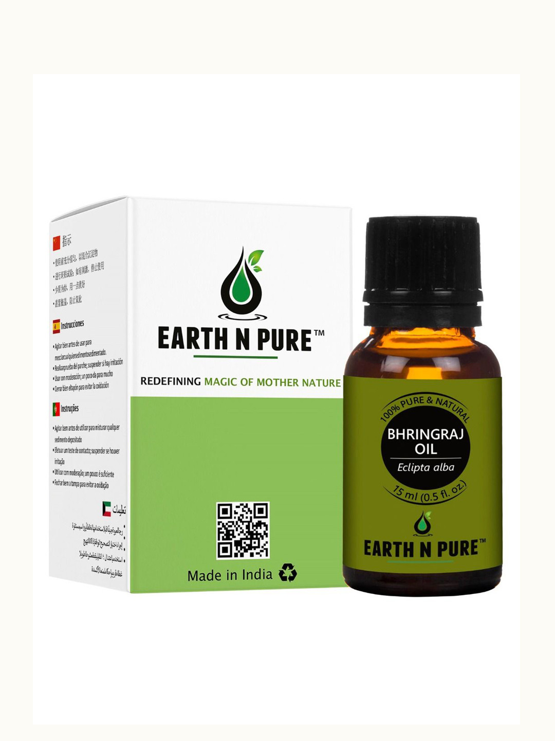 EARTH N PURE Bhringraj Oil For Hair & Skin - 15 ml