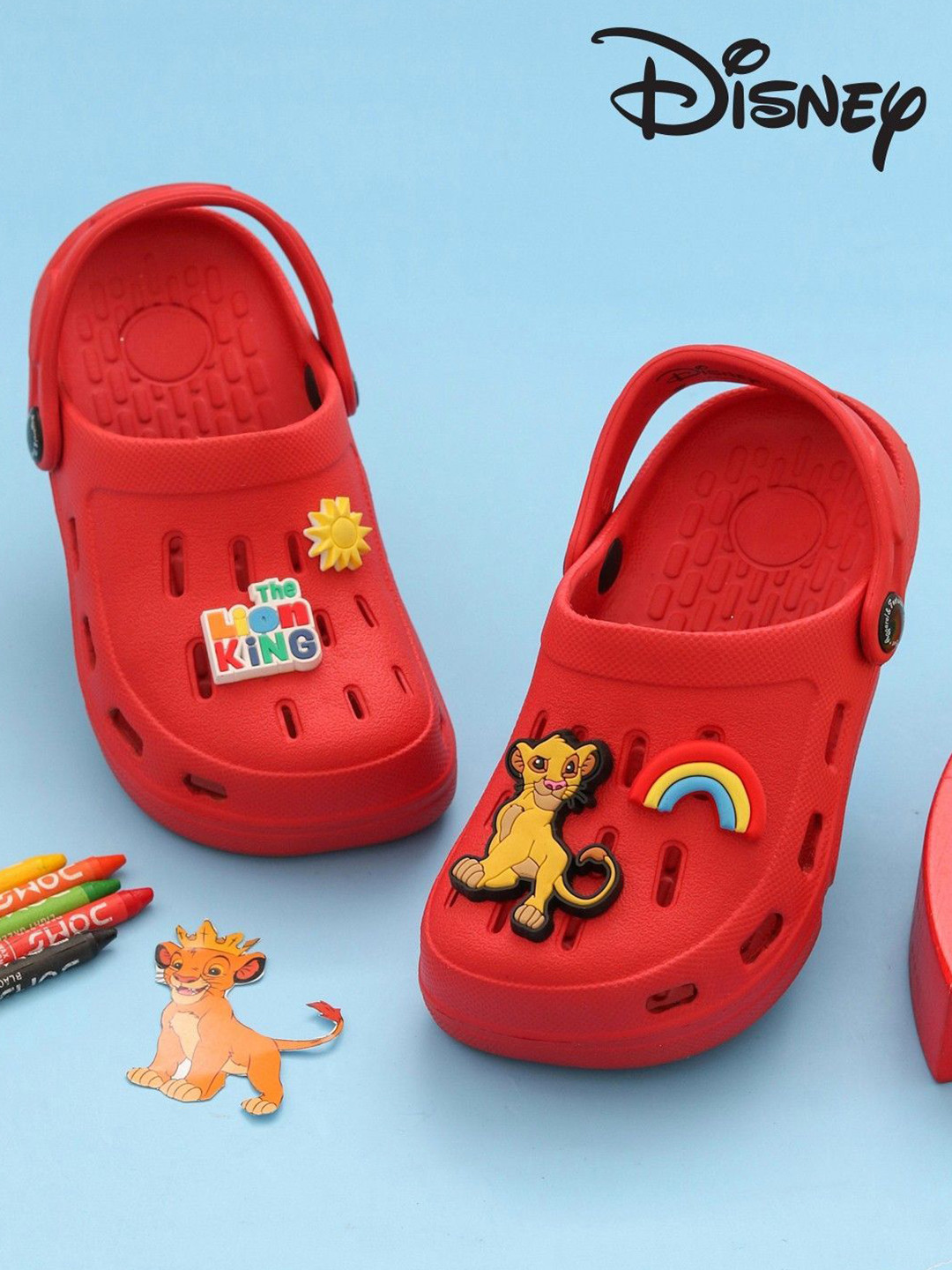 Yellow Bee Boys Disney The Lion King-Patterned Clogs