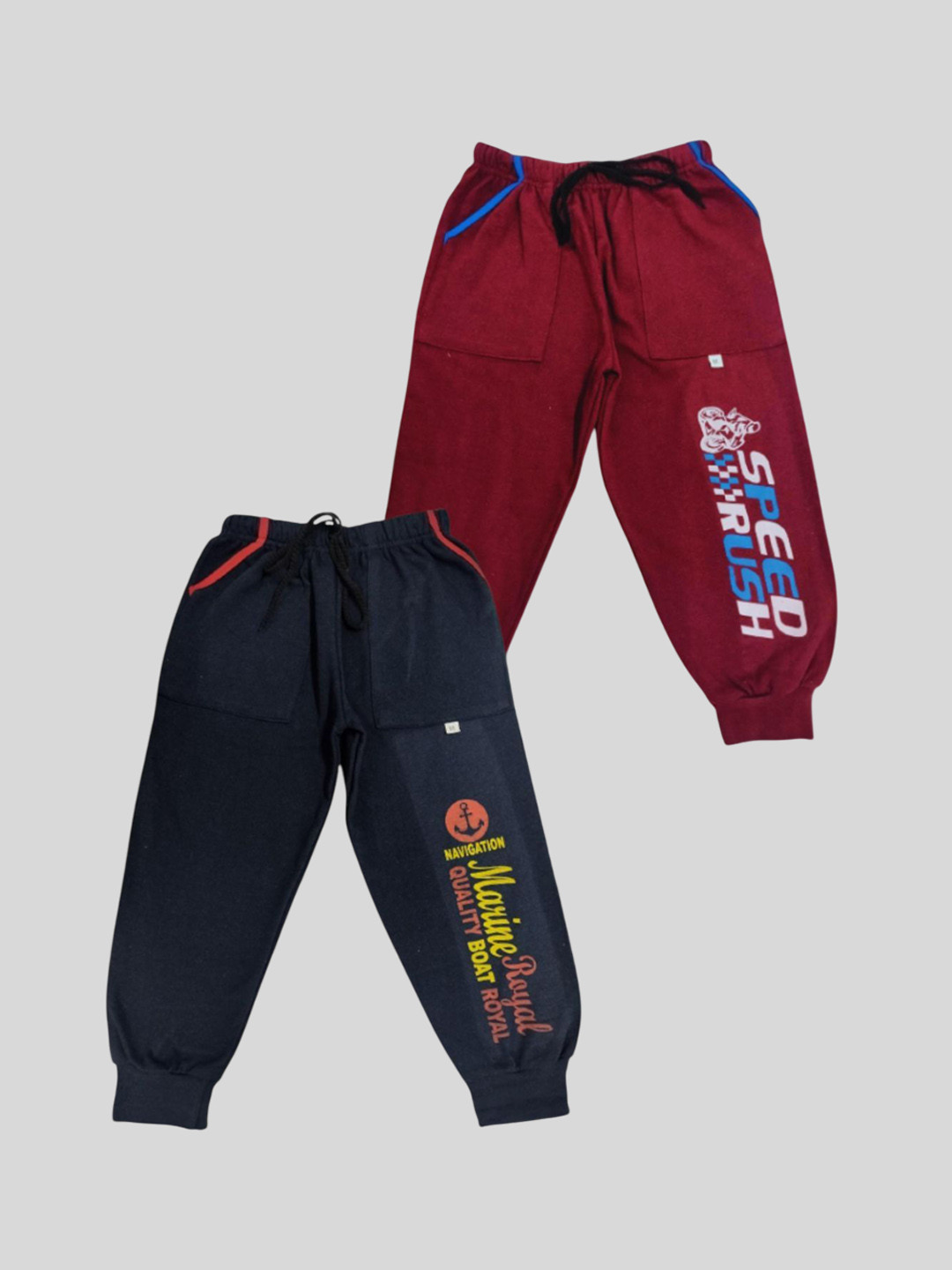 Shajiv Infants Pack Of 2 Spider Printed Pure Cotton Regular Fit  Joggers