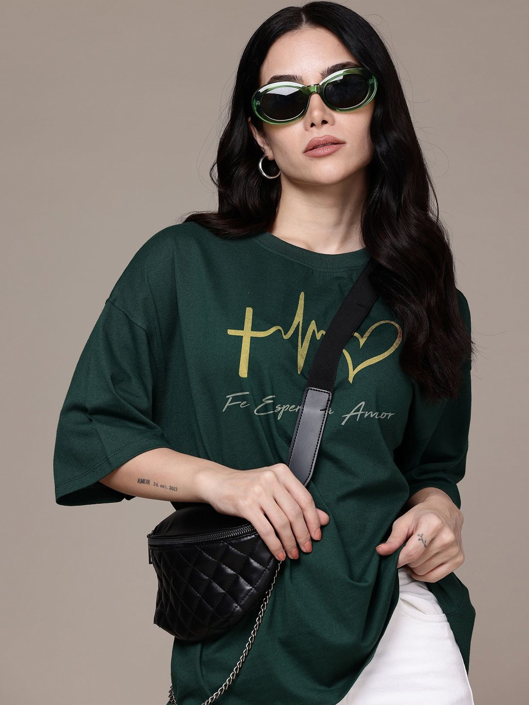 Moda Rapido Women Printed Applique T-shirt