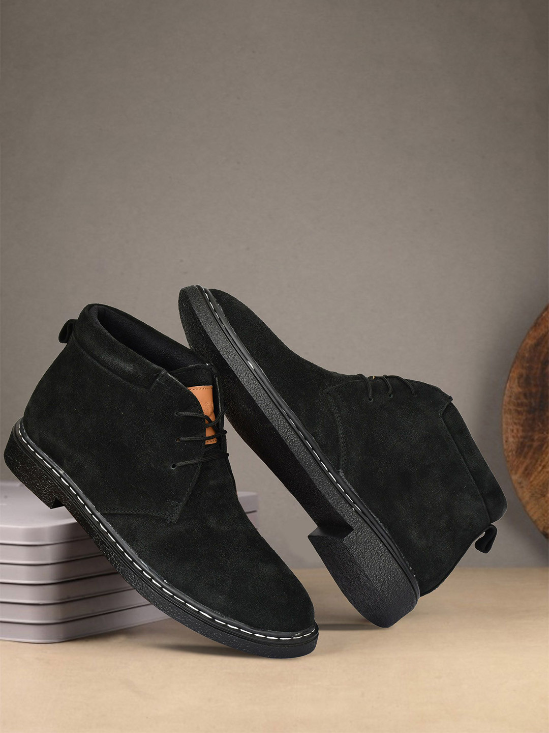 RDXO Men Leather Lacs-Up Boots