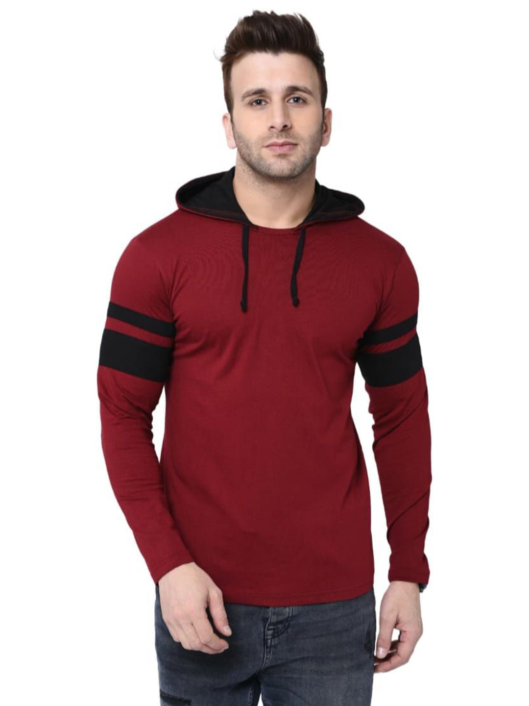 BI FASHION Hooded Neck Pure Cotton T-shirt