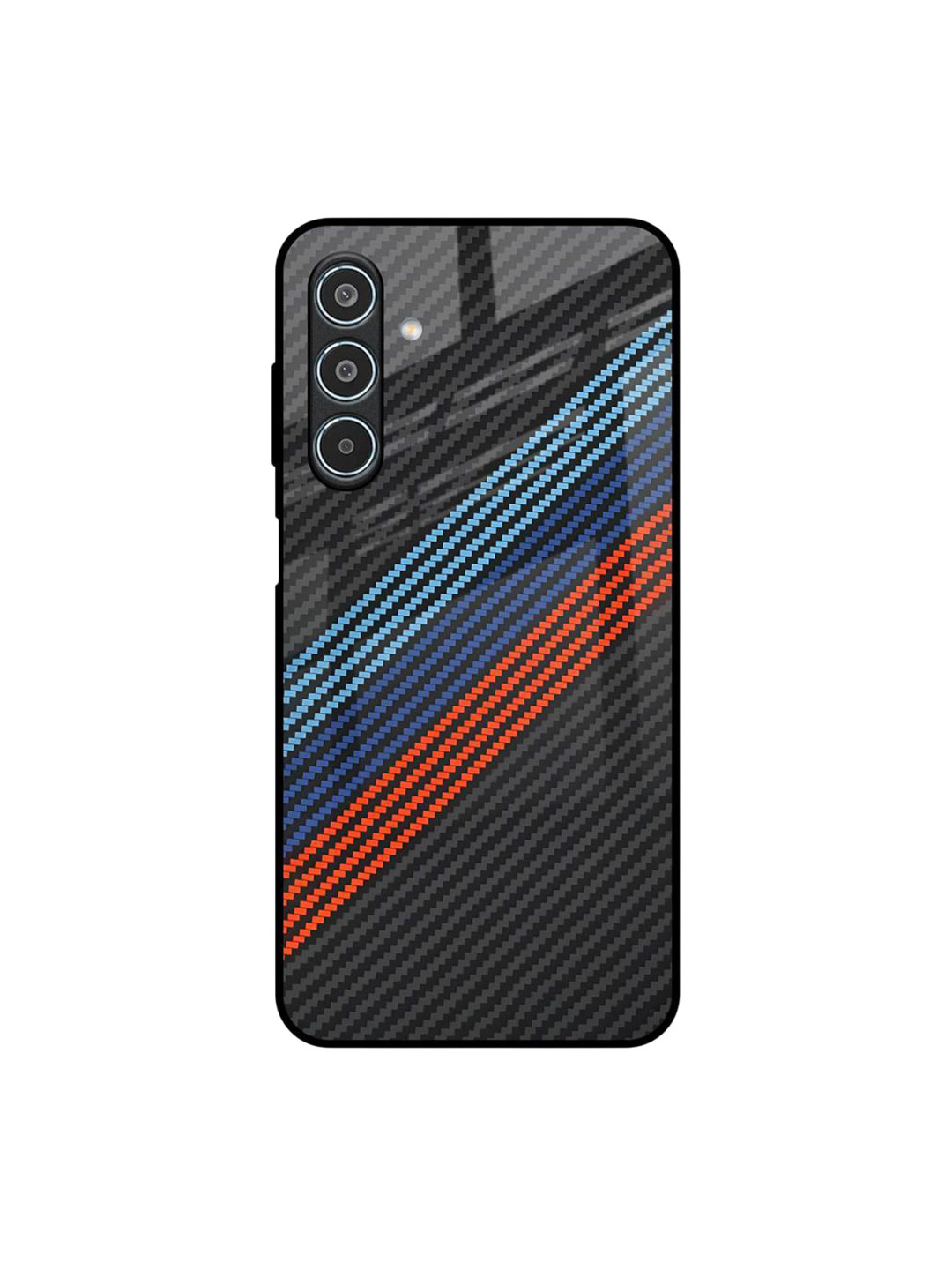 QRIOH Carbon Inspired Samsung Galaxy M35 5G Impact Resistant Carbon Fiber Back Case