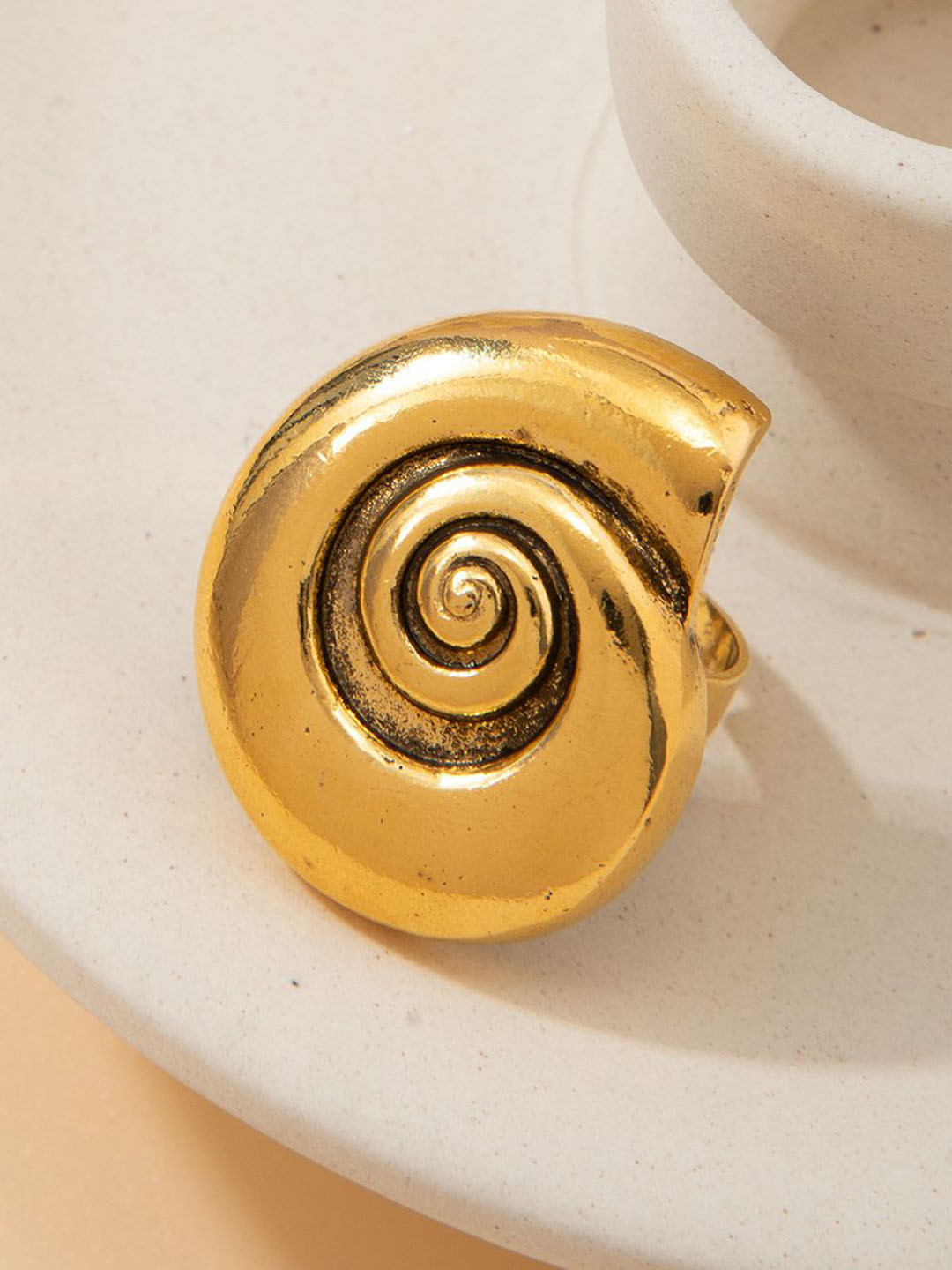 Just Lil Things Spiral Snail Shell Finger Ring