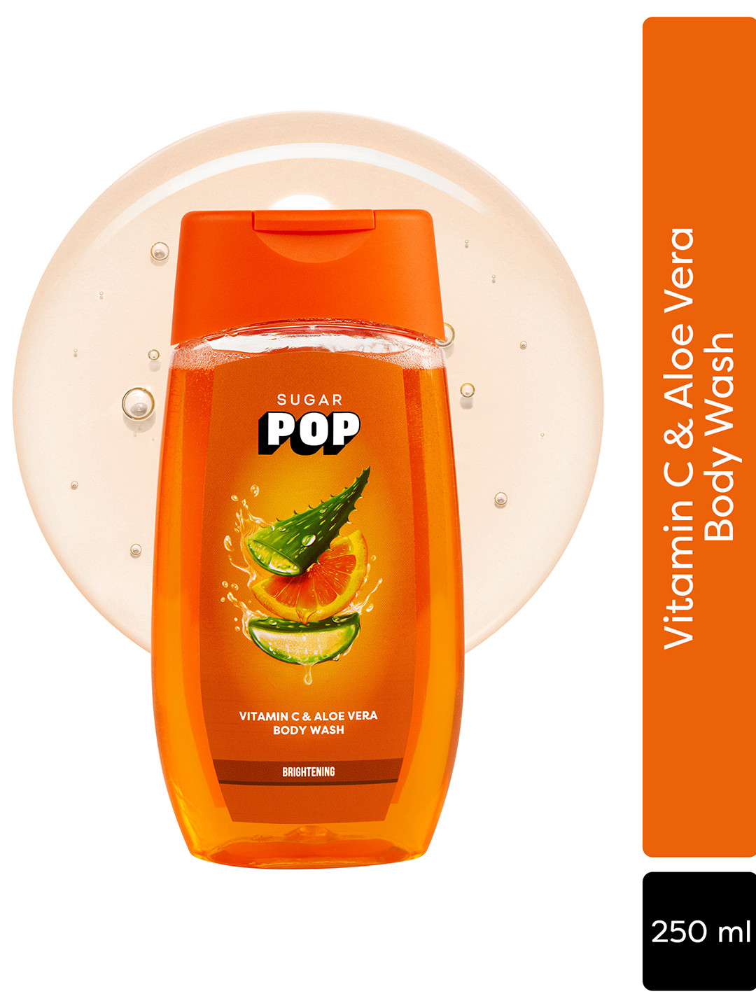 SUGAR POP Vitamin C & Aloe Vera Brightening Body Wash for Lasting Hydration - 250 ml