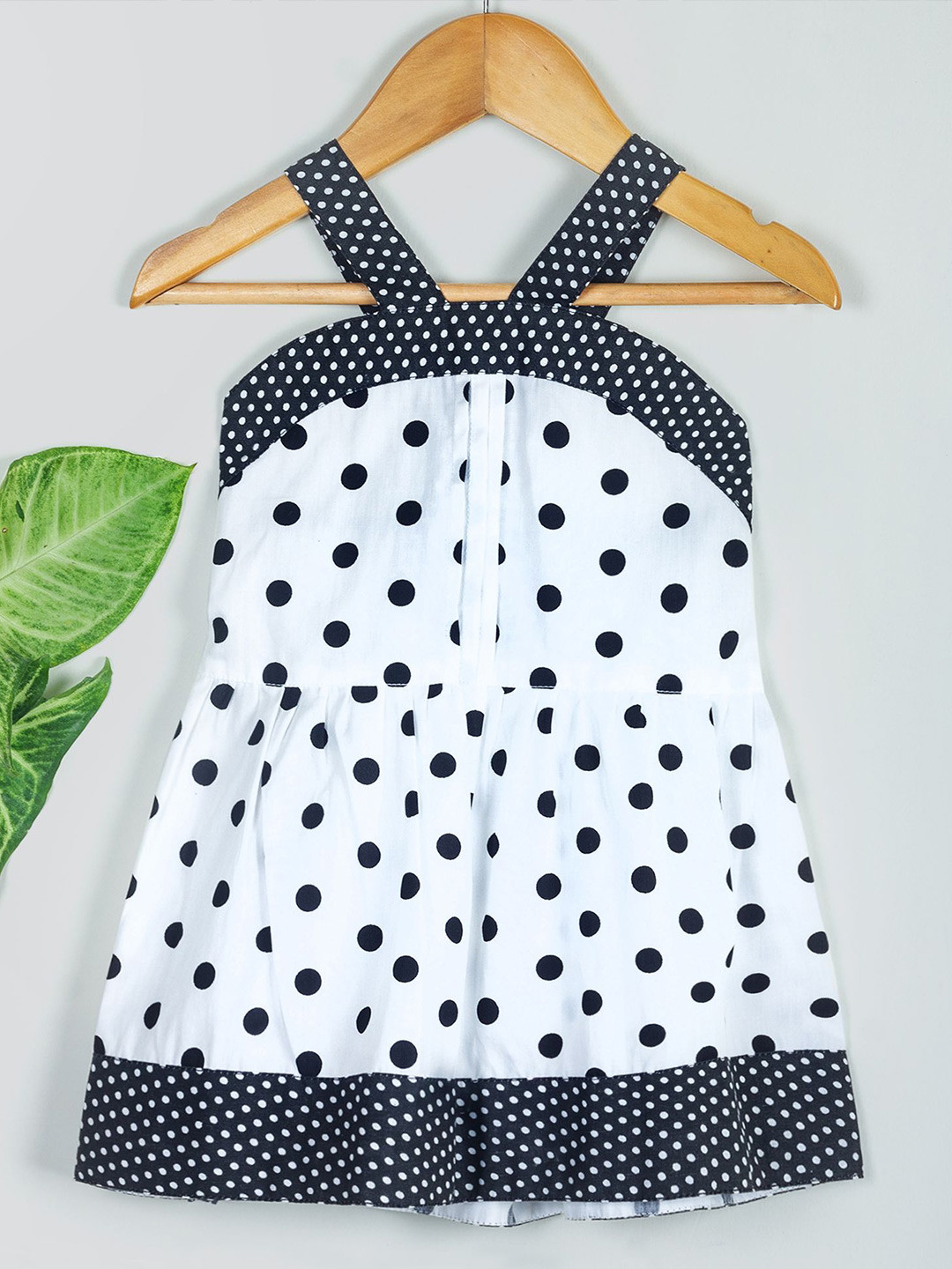 Tangerine Closet Girls Polka Dot Printed Fit & Flare Dress