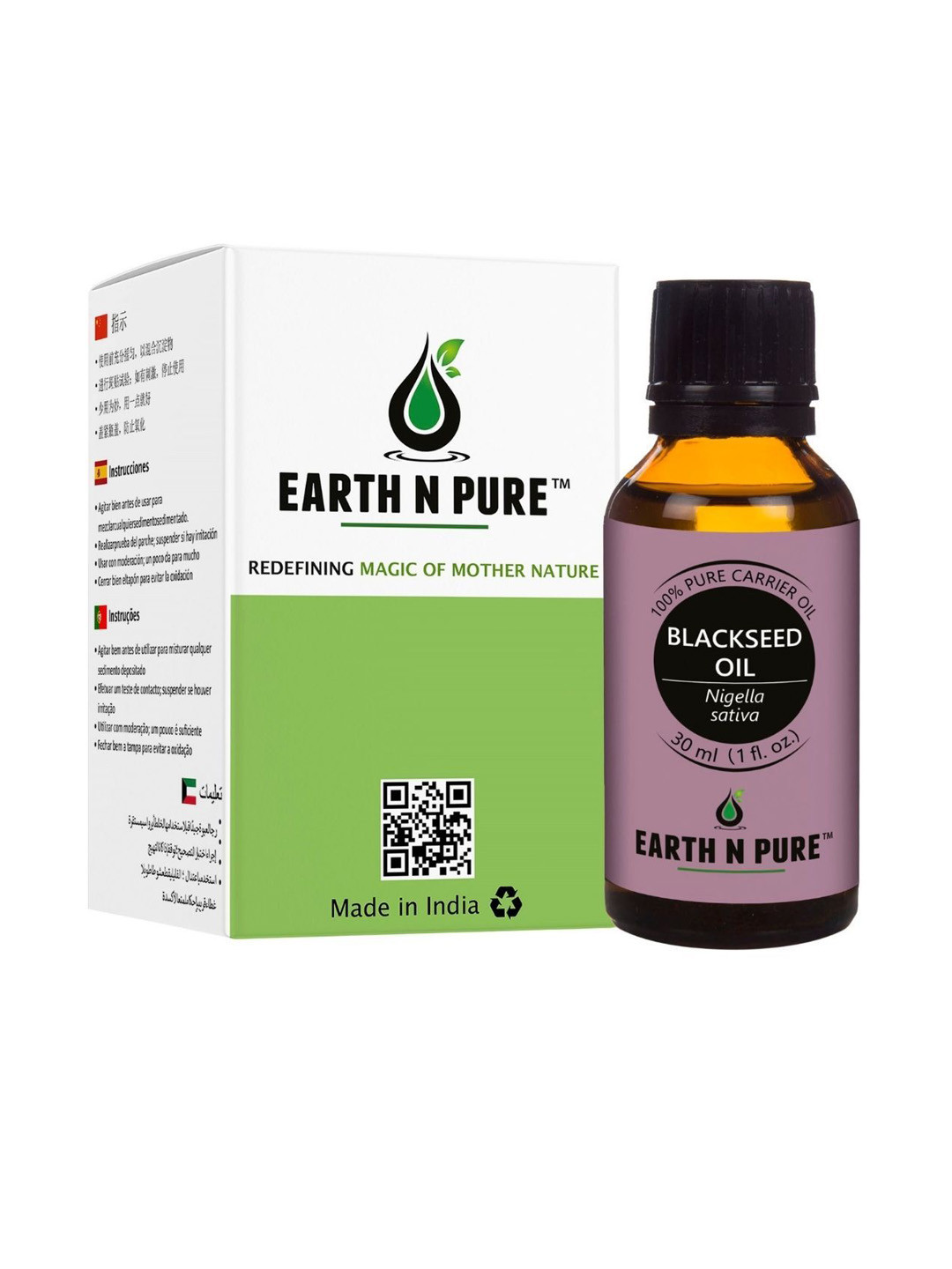 EARTH N PURE Black Seed Oil For Hair & Skin - 30 ml