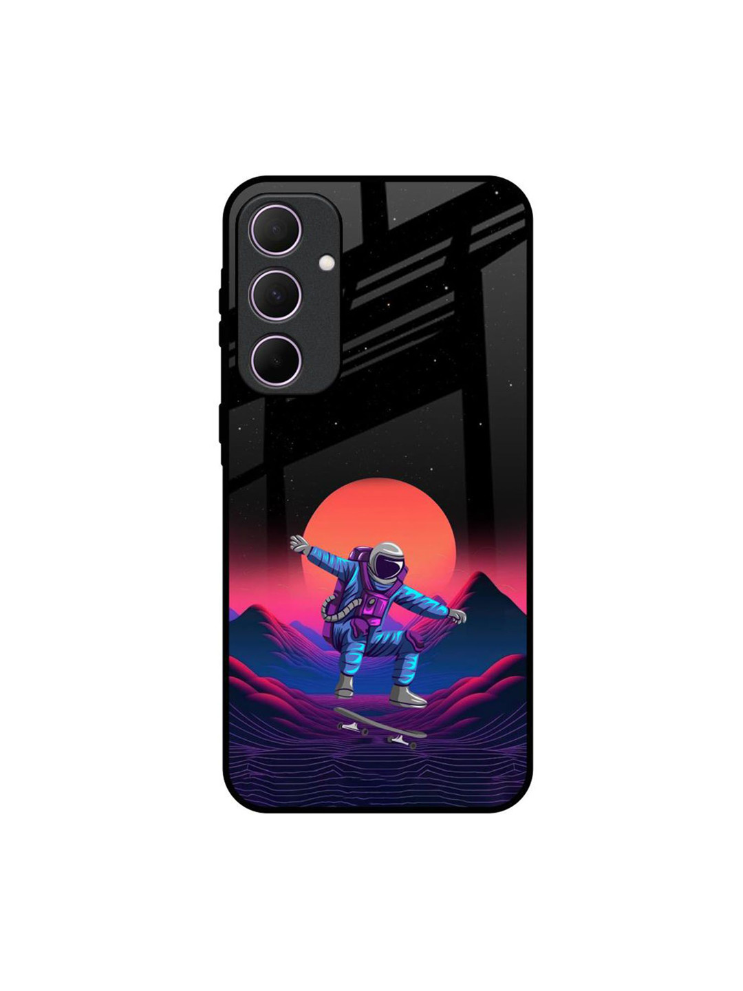 QRIOH Retro Astronaut Glass Samsung Galaxy A35 5G Back Case