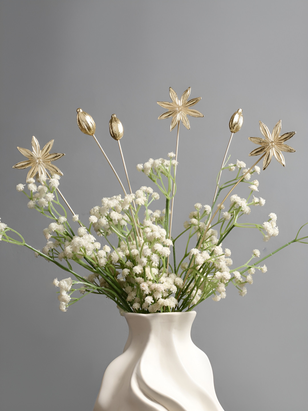 Glimpse Homes Gold-Toned 6 Pieces Spice Metal Sticks