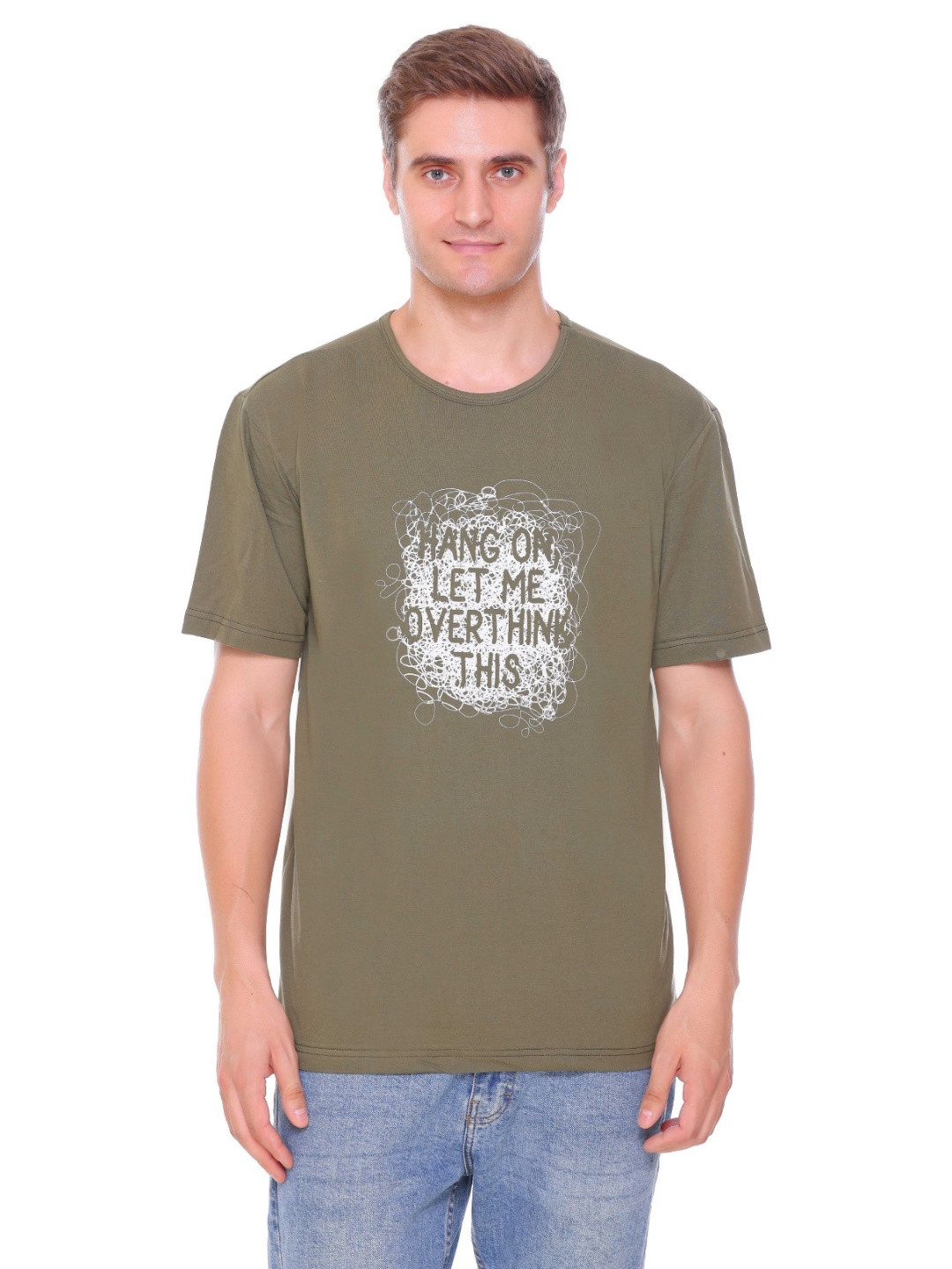 Colors and Blends Graphic Printed Round Neck Cotton T-shirt