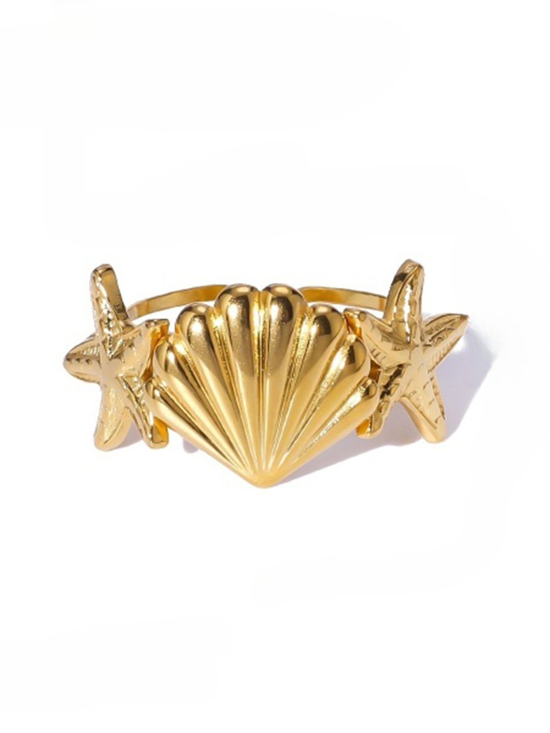 Just Lil Things Starfish Sea Shell Shaped Finger Ring