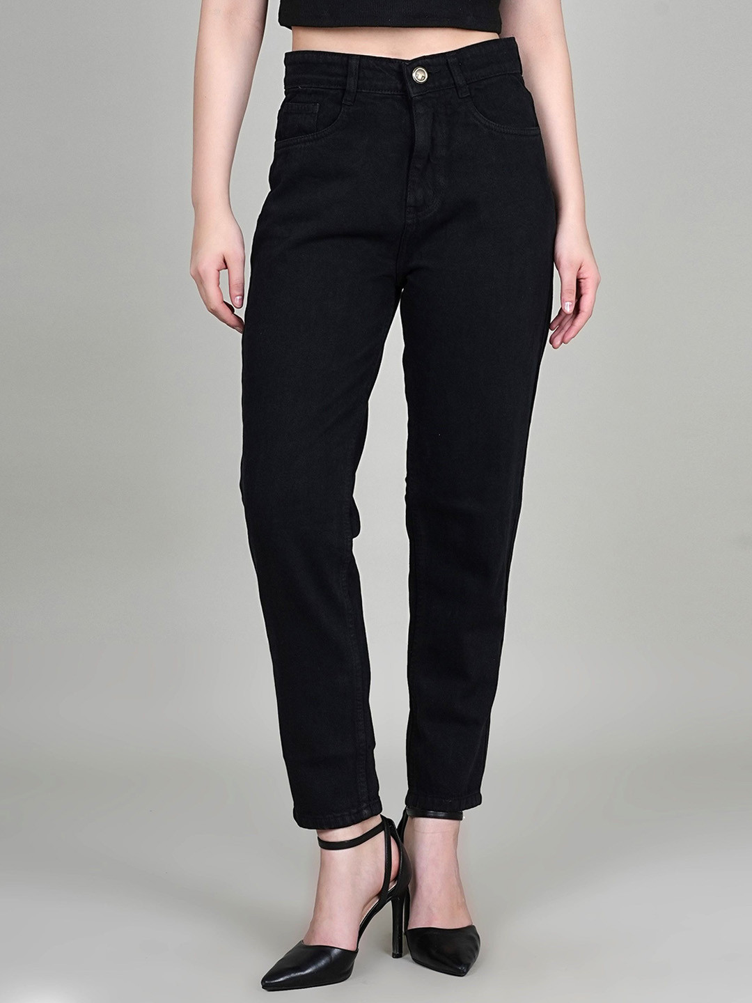 ADBUCKS Women Mom Fit High-Rise Jeans