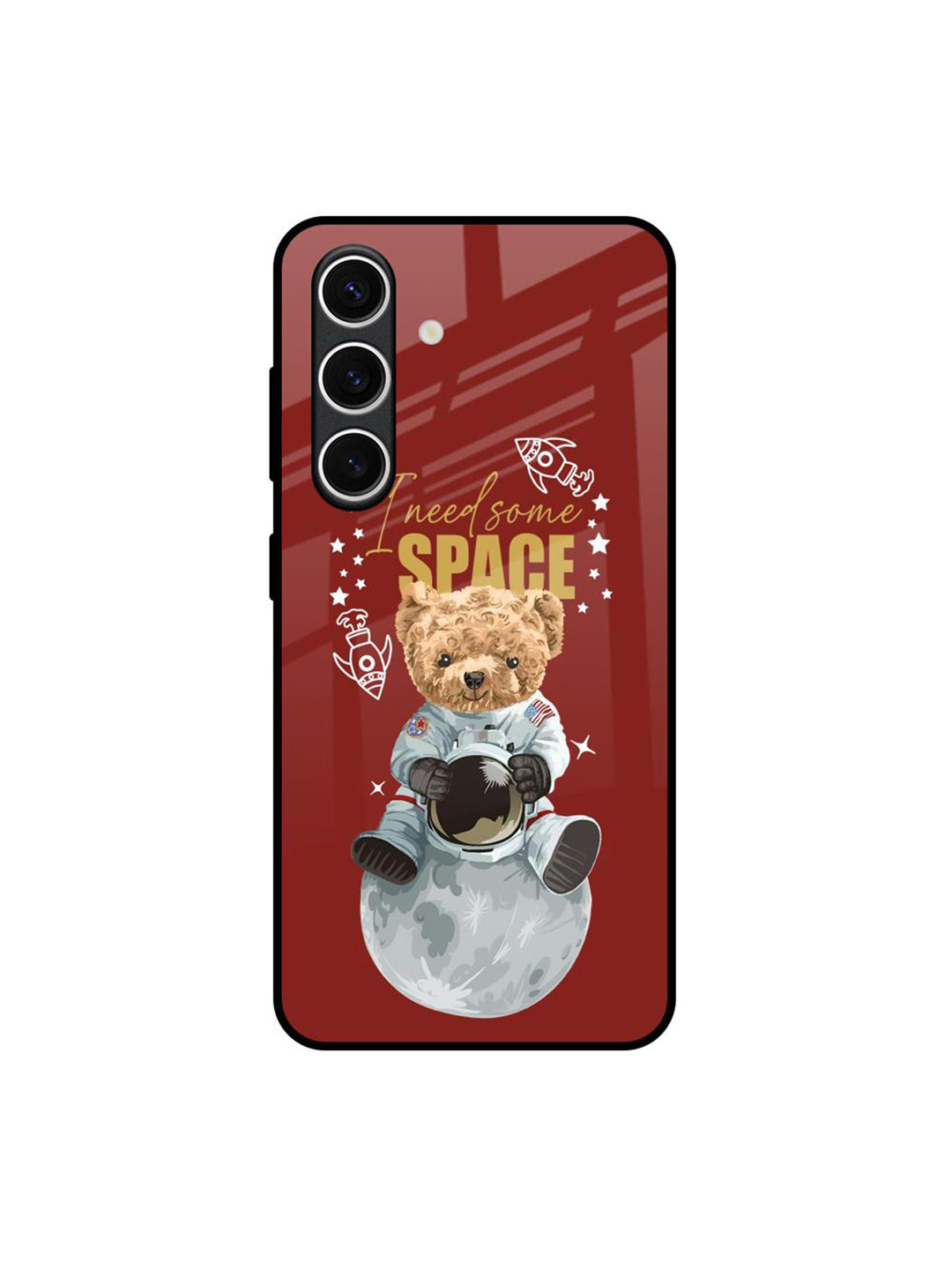 QRIOH Astronaut Bear Samsung Galaxy S24 FE 5G Impact Resistant Back Case