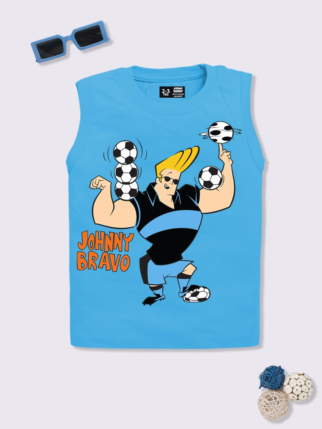 YK X Minute Mirth Boys Pure Cotton Johnny Bravo Printed T-shirt