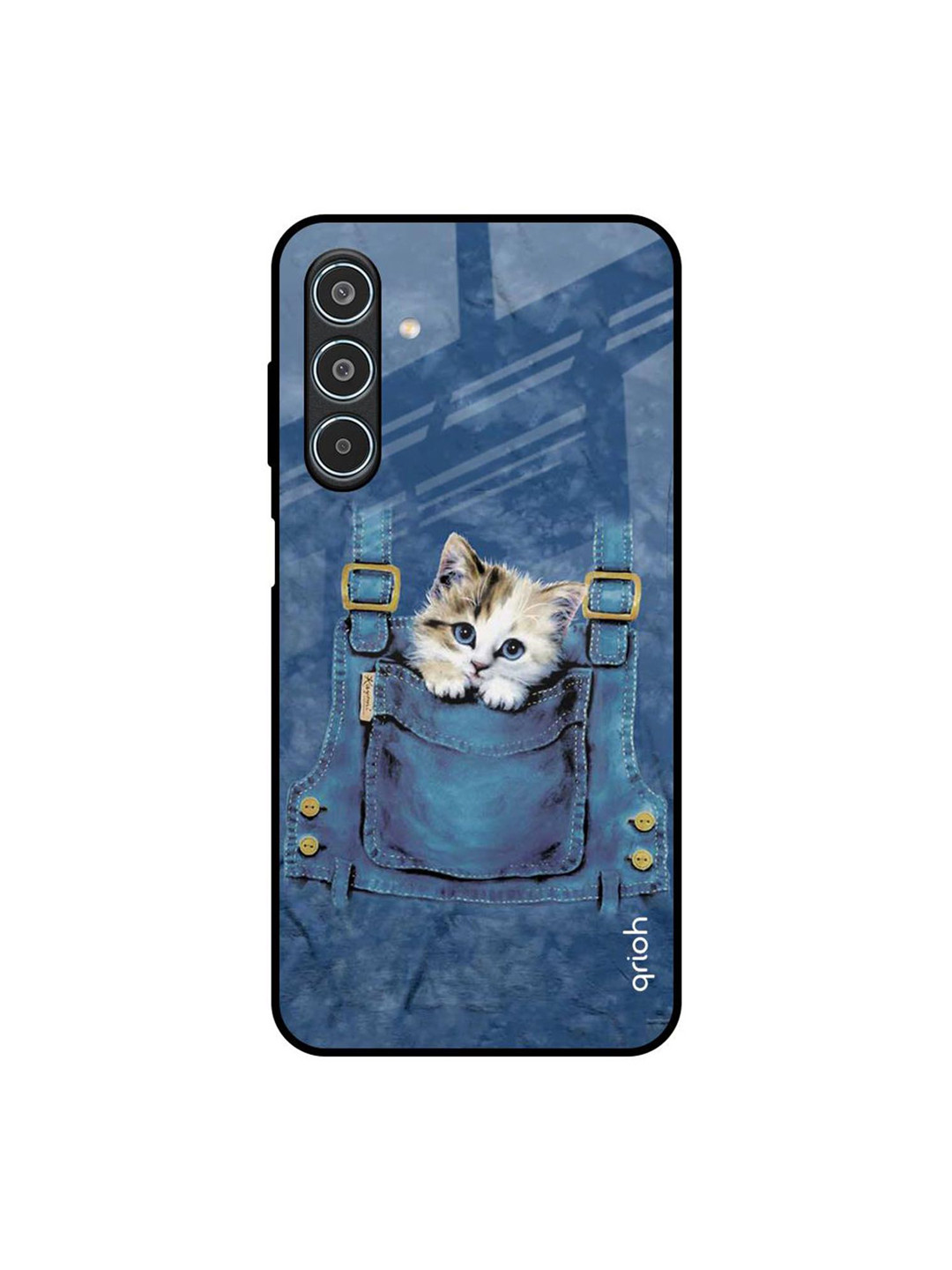 QRIOH Kitty In Pocket Samsung Galaxy M35 5G Impact Resistant Back Case