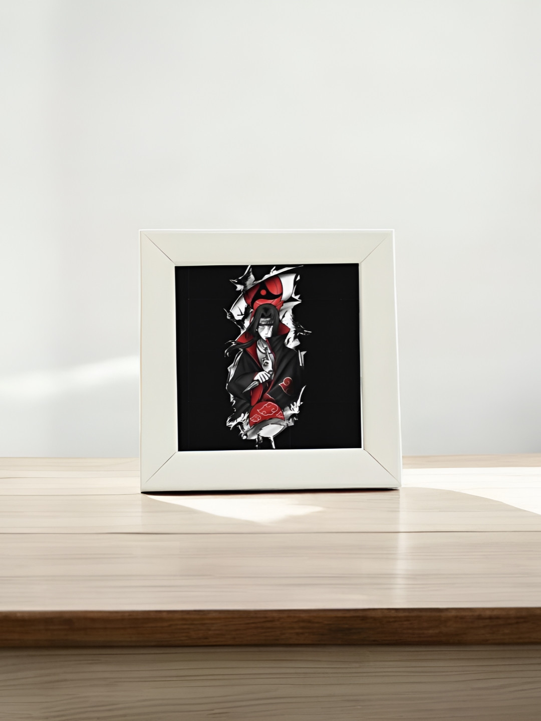 Anikmart White & Black MDF Anime Design Table Photo Frames