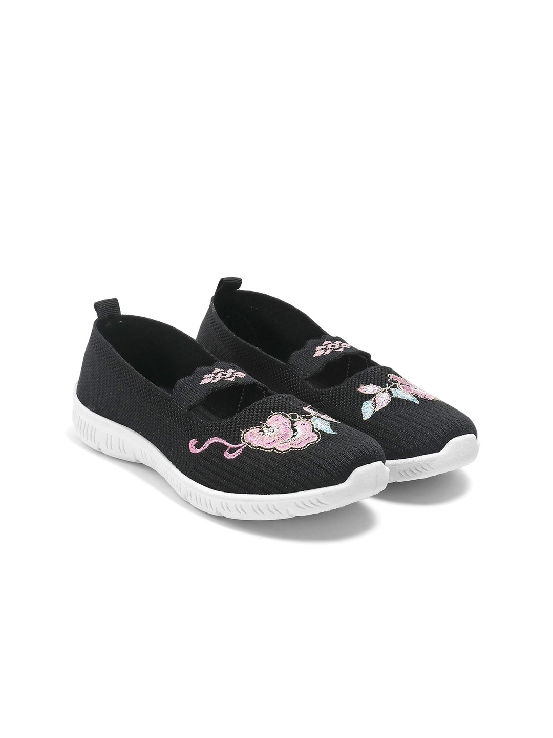 Supex Women Woven Design Slip-On Sneakers