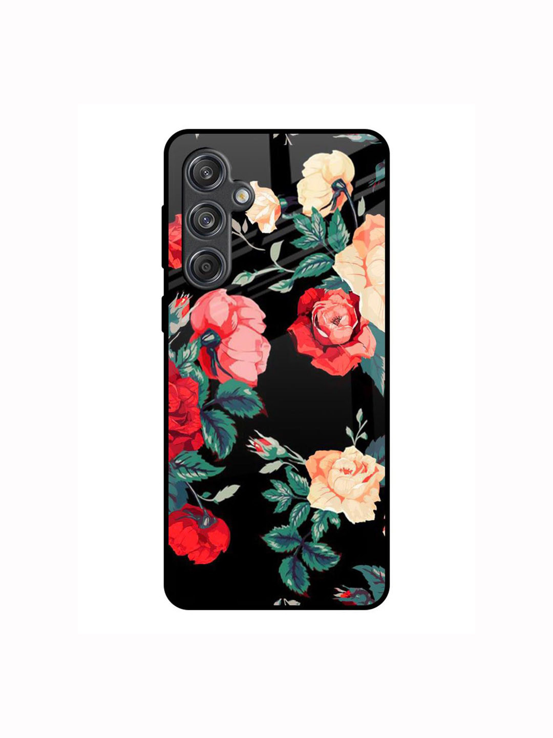 QRIOH Floral Samsung Galaxy M55 5G Impact Resistant Back Case