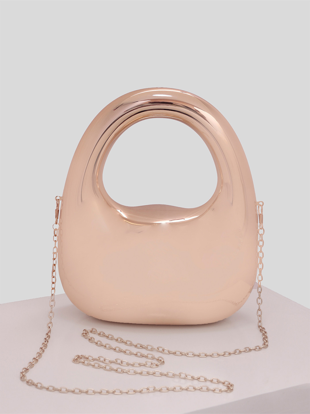 TREASO CLOSET Half Moon Sling Bag with Cut Work