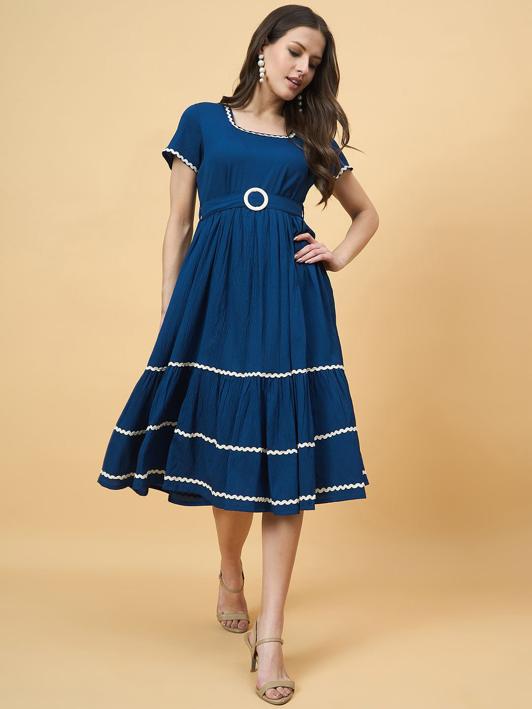 Azir Fit & Flare Midi Dress