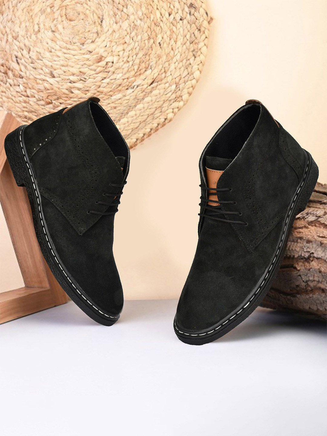 RDXO Men Leather Lacs-Up Boots