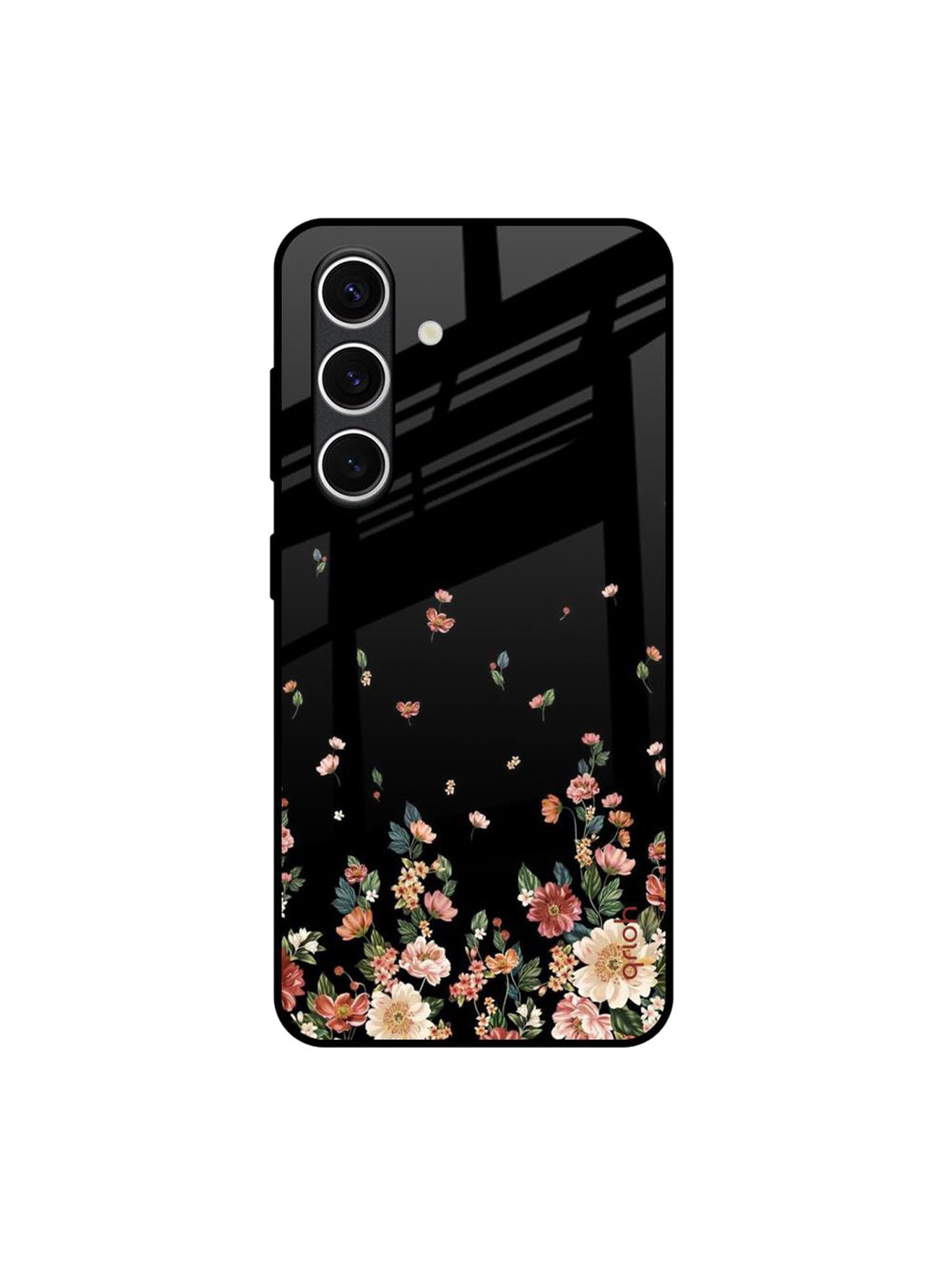 QRIOH Floating Floral Print Samsung Galaxy S24 FE 5G Impact Resistant Back Case