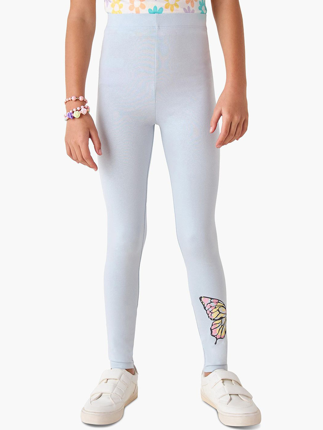 Juniors by Babyshop Girls Printed & Elasticised Waistband Leggings