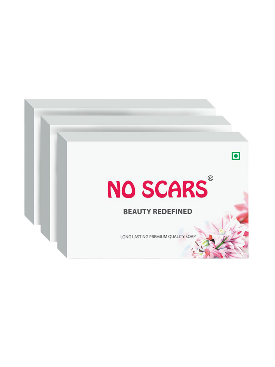 NO SCARS Set Of 3 Aloevera Soap For Skin Brightening - 50 g Each