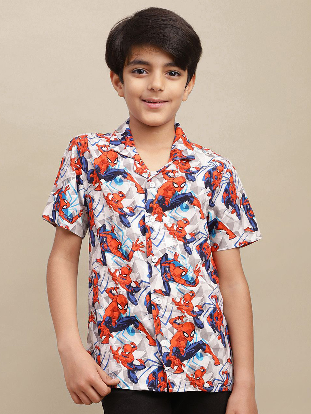 Kids Ville Boys Spiderman Printed Shirt