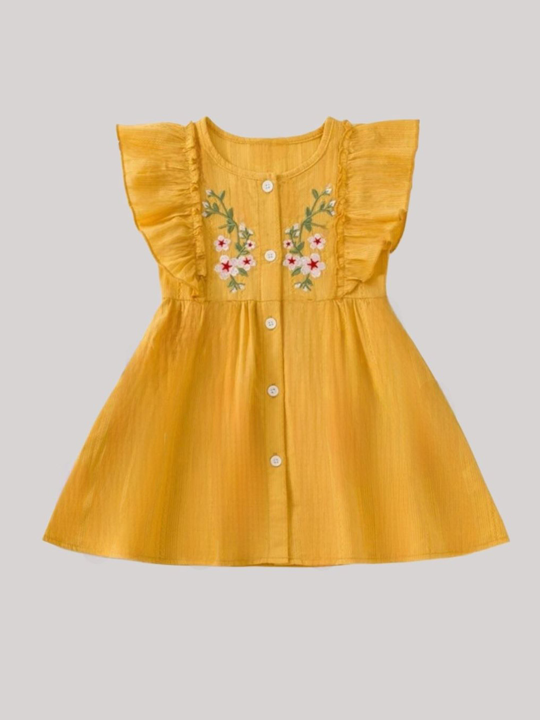 Tofa Fashions Girls Embroidered Fit & Flare Dress