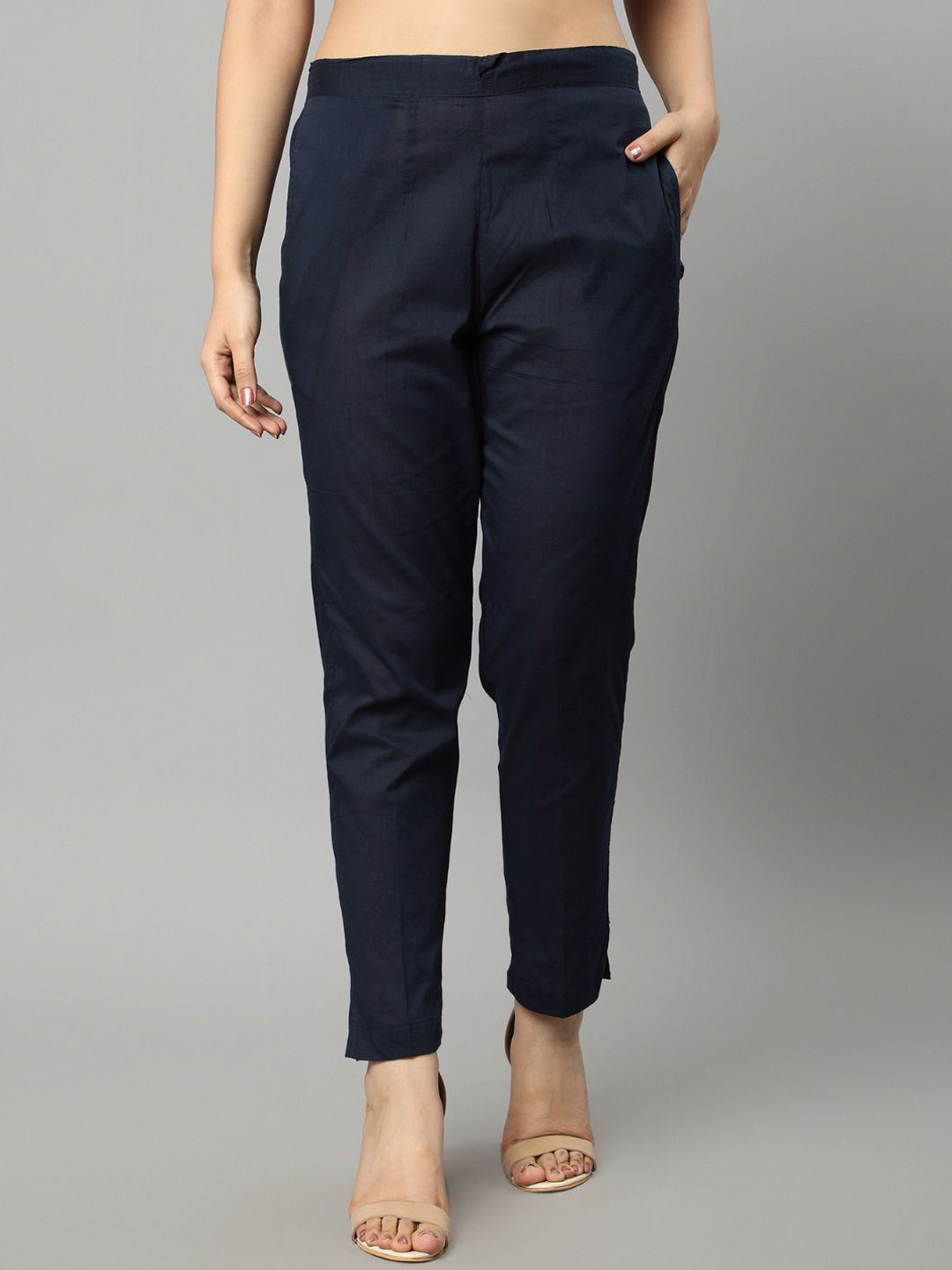 Mera Rang Women Relaxed Wrinkle Free Trousers